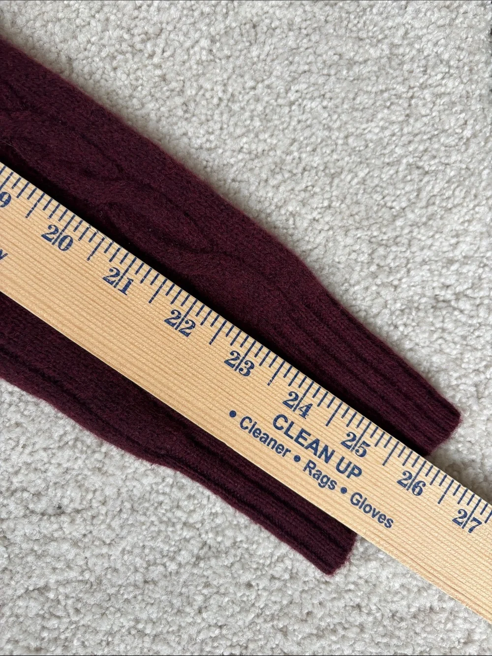 Polo Ralph Lauren Wool Cashmere Cable Knit Preppy Sweater Burgundy Mens Medium